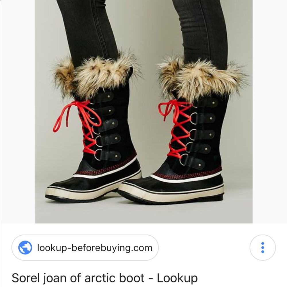 Sorel Joan of arctic boot black sail red 8